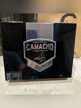 Camacho Triple Maduro Empty WOOD Stash Cigar Box Scorpion BLACK